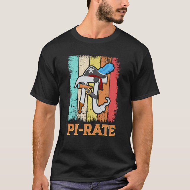 Happy Pi Day Pi Rate Math Geek Pirate Science T-Shirt (Vorderseite)