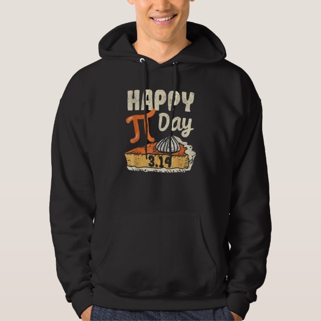 Happy Pi Day Pie 3 14 Math  Nerd Geek Teacher Stud Hoodie (Vorderseite)