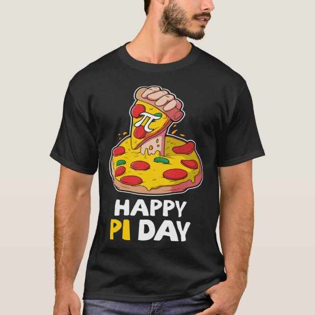Happy Pi Day Pizza Geek Mathematic Nerds Funny Mat T-Shirt (Vorderseite)