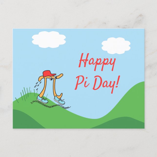Happy Pi Day Postcard Postkarte (Vorderseite)