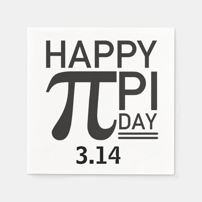 Happy Pi Day Serviette (Vorderseite)