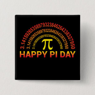 Happy Pi Day Symbol und Ziffern Button