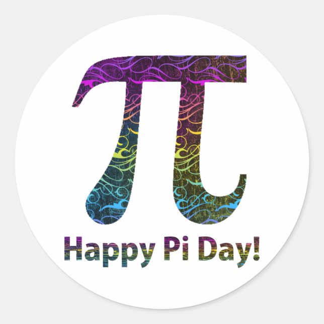 Happy Pi Day T-Shirts und Geschenke Runder Aufkleber (Vorderseite)