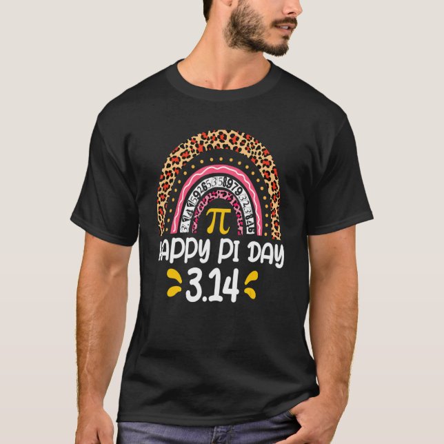 Happy Pi Day Teacher Pi Maths Symbol Pi Day Rainbo T-Shirt (Vorderseite)