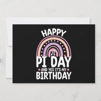 Happy Pi Day und ja, es ist mein Geburtstag Mathe  Einladung
