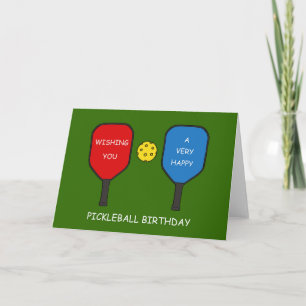 Happy Pickleball Birthday Karte