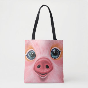 Happy Pig Funny Tote Bag Tasche