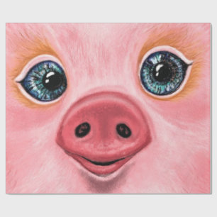 Happy Pig Wrapping Paper Geschenkpapier