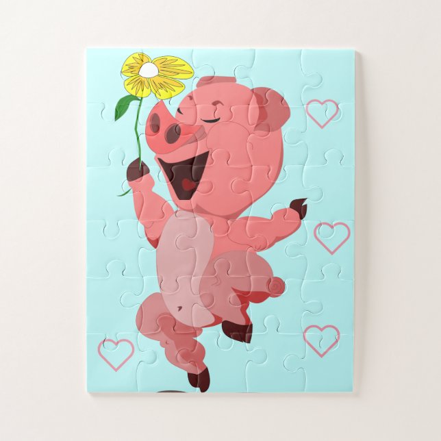 Happy Piglet Jigsaw Puzzle (Vertikal)