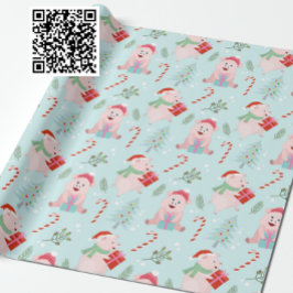 Happy Pigs Christmas Pattern Geschenkpapier