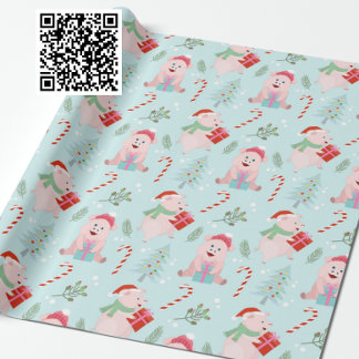 Happy Pigs Christmas Pattern Geschenkpapier