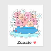 Happy Pigs Laptop Sticker