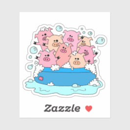 Happy Pigs Laptop Sticker