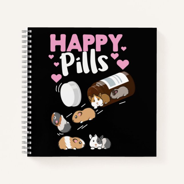 Happy Pill Guinea Pig Notizbuch (Vorderseite)