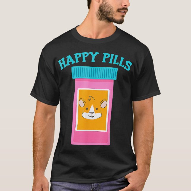 Happy Pills Medication Capsule Guinea Pig  T-Shirt (Vorderseite)