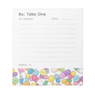 Happy Pills - Note Pad Notizblock