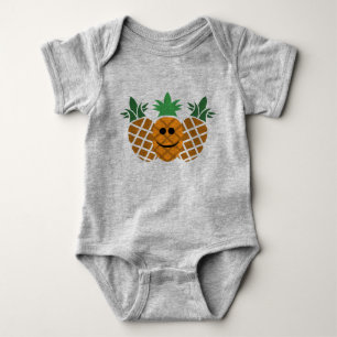 Happy Pineaple Design - Baby Jersey Bodysuit Strampler