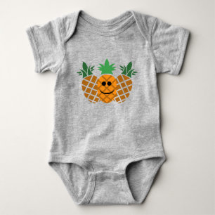 Happy Pineaple Design - Baby Jersey Bodysuit Strampler
