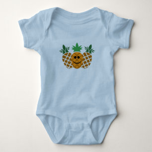 Happy Pineaple Design - Baby Jersey Bodysuit Strampler