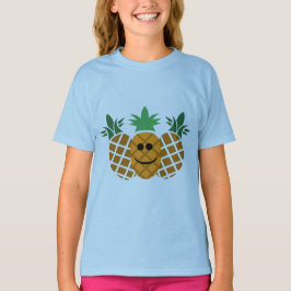 Happy Pineaple Design - Girls' Basic T - Shirt