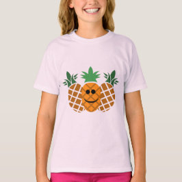 Happy Pineaple Design - Girls' Basic T - Shirt
