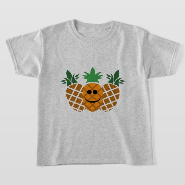 Happy Pineaple Design - Girls' Basic T - Shirt (Ablage )