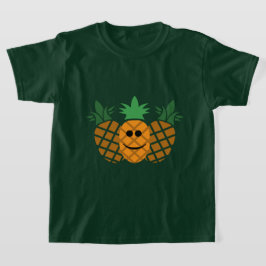 Happy Pineaple Design - Girls' Basic T - Shirt