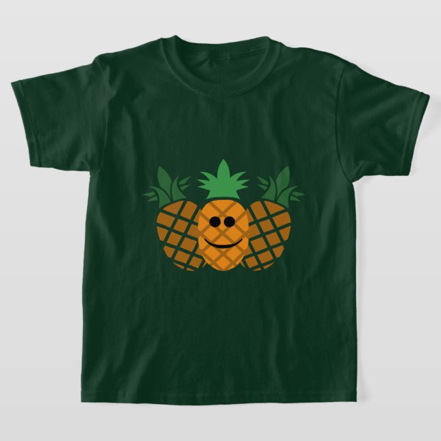 Happy Pineaple Design - Girls' Basic T - Shirt (Ablage )