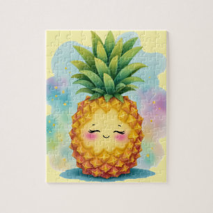 Happy Pineaple Tropical Jigsaw Puzzle