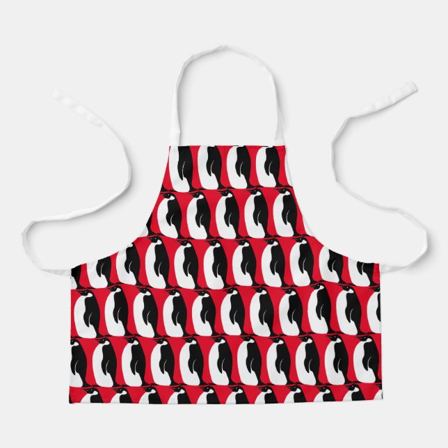 Happy Pinguins farbenfrohe Fun Pattern Einzigartig Schürze (Vorderseite)