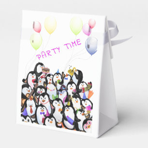Happy Pinguins Party Cartoon Zeichnend - Niedlich  Geschenkschachtel