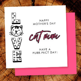 Happy Pink Mother Day from the Cat Purfect Karte