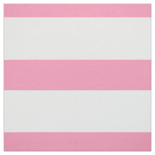 Happy Pink und White Large Stripes Stoff