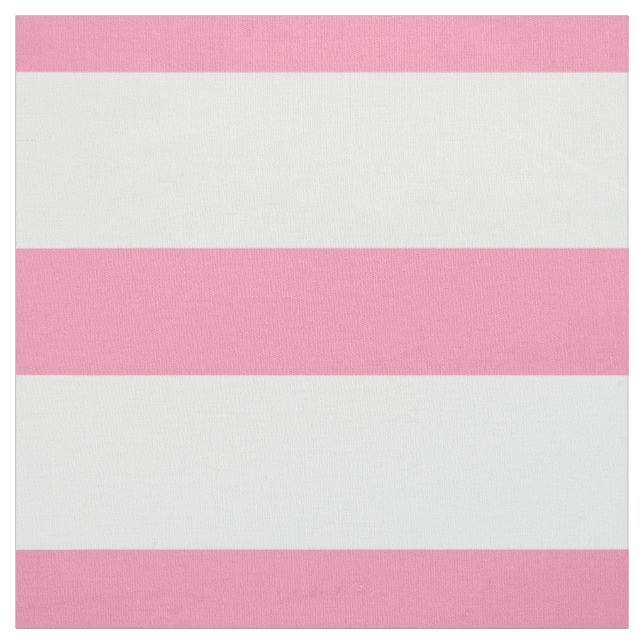 Happy Pink und White Large Stripes Stoff (Muster)