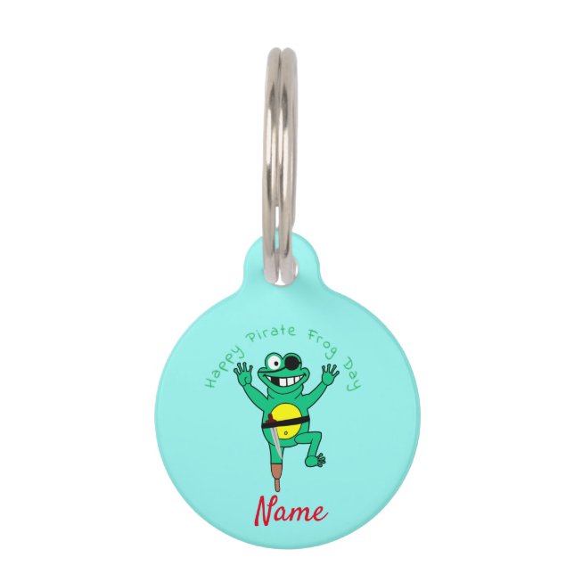 Happy Pirate Frog Day Thunder_Cove Haustiermarke (Vorderseite)