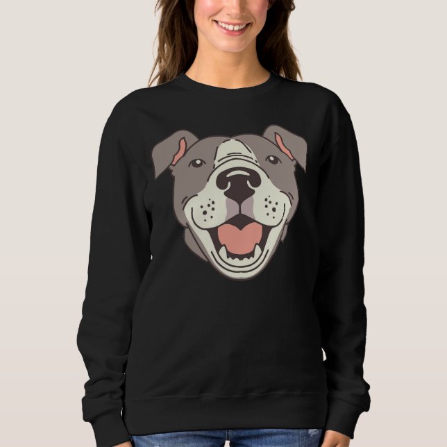 Happy Pit Bulls Paws on Red Sweatshirt (Vorderseite)