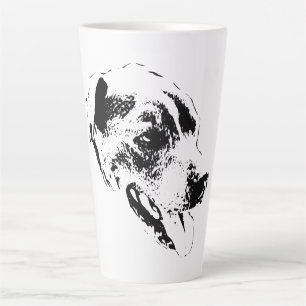 Happy Pitbull Mix Black and White Portrait Tasse