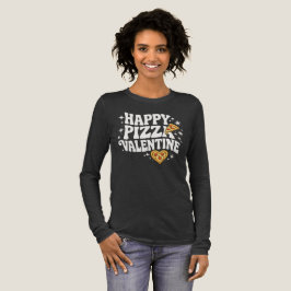 Happy Pizza Valentine Funny Pizza Love Design Tri-Blend Shirt