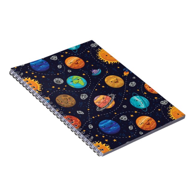 Happy Planets Foto Notebook Notizblock (Rechte Seite)