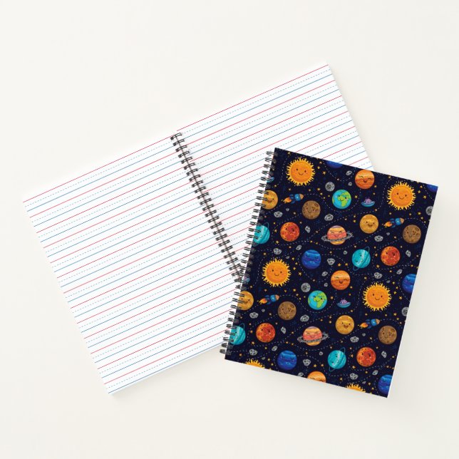 Happy Planets Notebook Notizbuch (Innenseite)