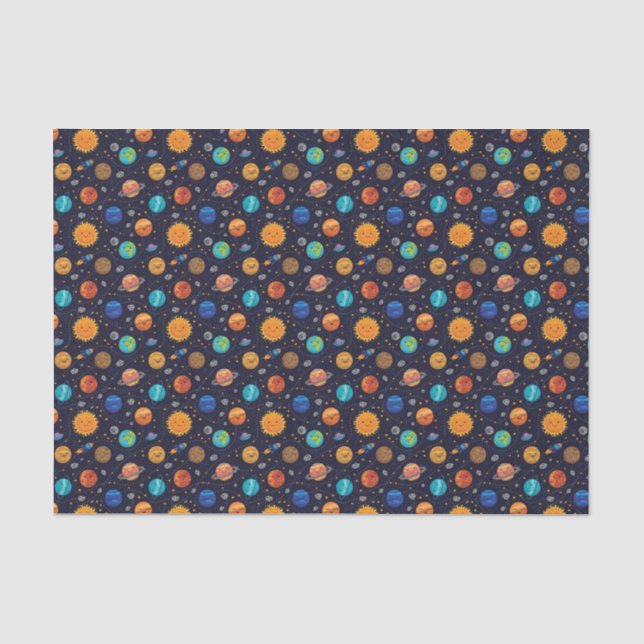Happy Planets Tissue Paper Seidenpapier (Vorderseite)