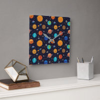 Happy Planets Wall Clock