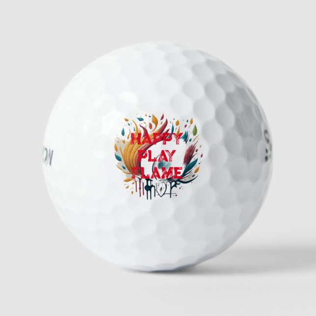 Happy Play Flame Design Golfball (Vorderseite)