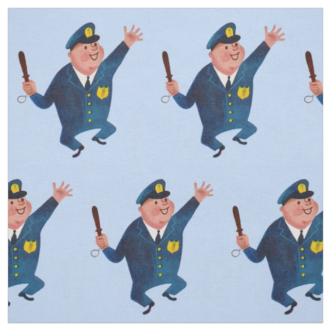 Happy Polizist Stoff (Muster)