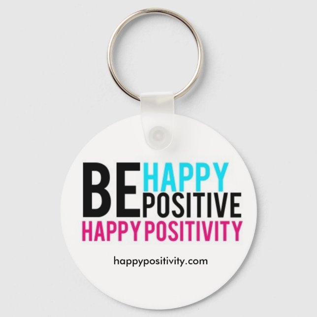 Happy Positivity Schlüsselanhänger (Vorderseite)