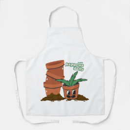 Happy Pot & Soil Garden Humor Dirt Happens Pun Schürze