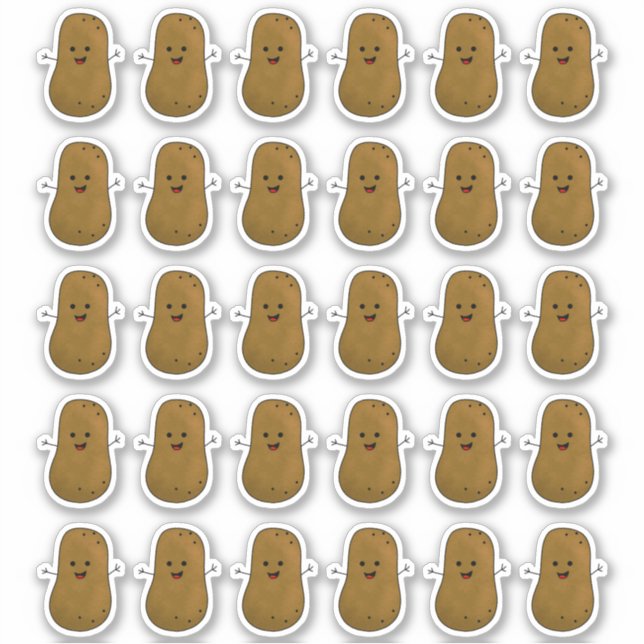 Happy Potato Aufkleber (Vorderseite)
