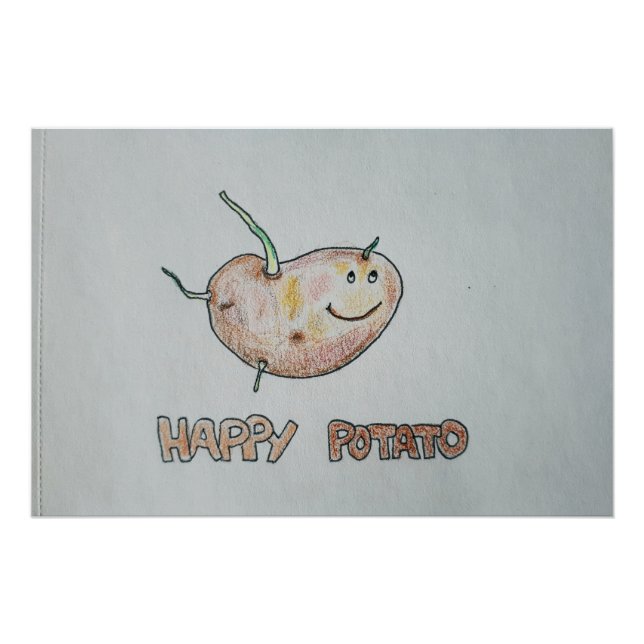 Happy Potato Glossy Poster (Vorderseite)