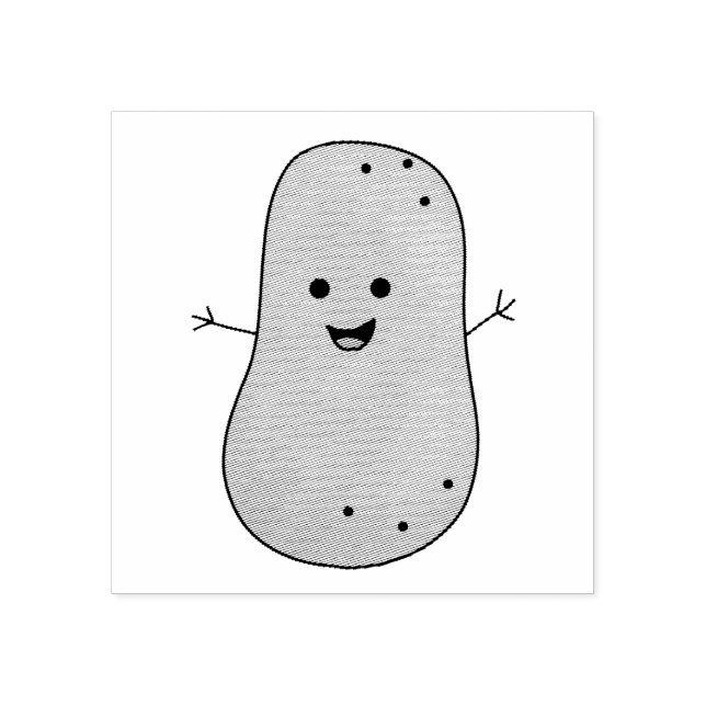 Happy Potato Gummistempel (Prägung)