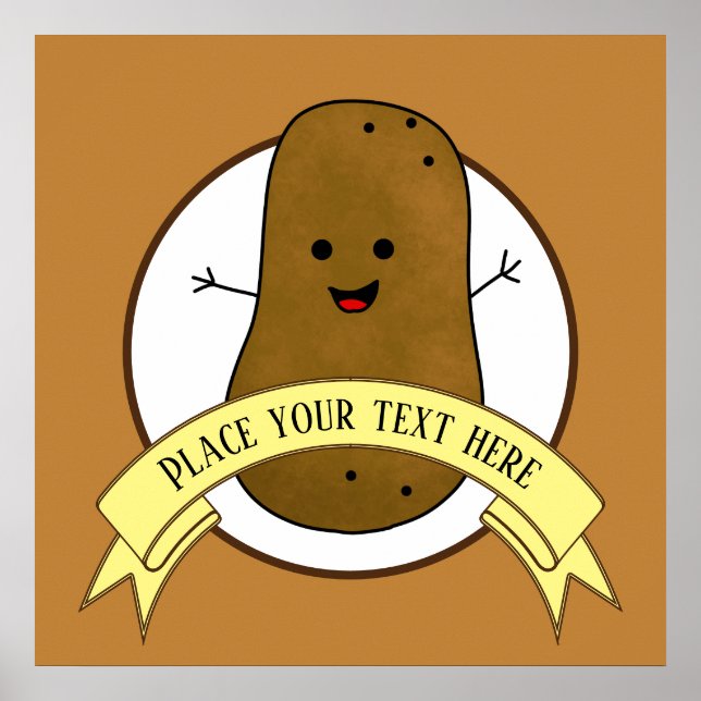 Happy Potato Personalisiert Poster (Vorne)